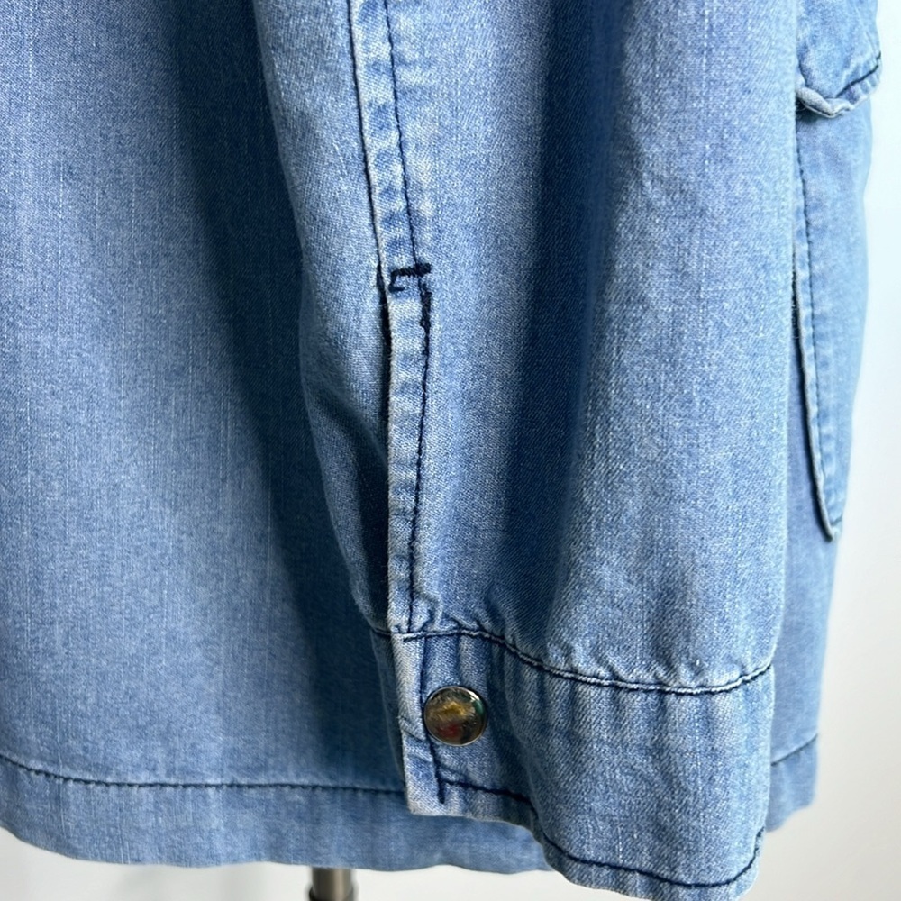 1 Sunset Lane lightweight denim utility jacket size large - Picture 5 of 10